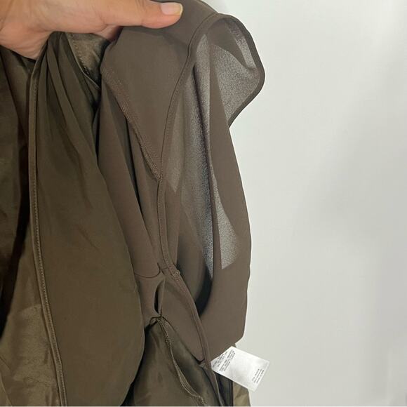 Reformation Morel Brown Anaiis Silk Dress High Neck Open Back Maxi Dress Size 4 - Picture 8 of 11